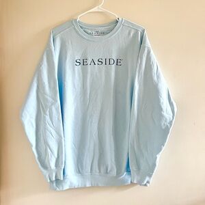 seaside baby blue crewneck sweatshirt